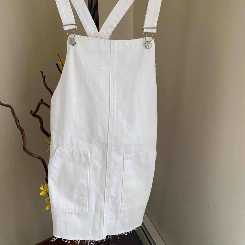 PacSun size small white overall dress. Never been worn tags attached